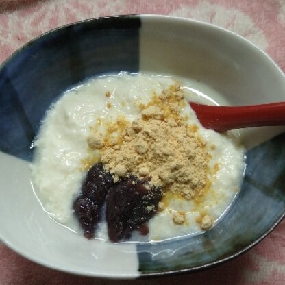 豆乳ヨーグルトで作りました(*^^*)レシピありがとうございます。